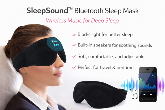 Sleep Sound™ Bluetooth Eye Mask – Wireless Music & Deep Sleep Comfort